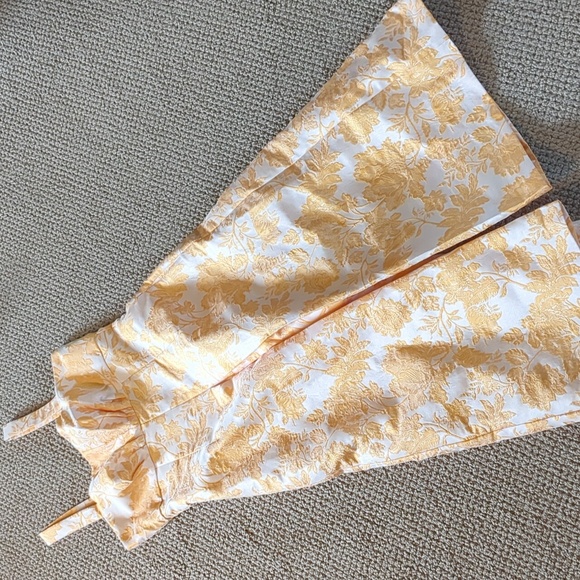 Kay Unger Ingrid Mango Jacquard Empire Waist Wide Leg Jumpsuit - Picture 15 of 16